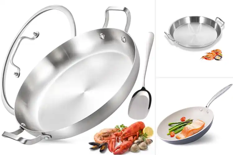 Detailed view of Best Dishwasher Safe Paella Pans