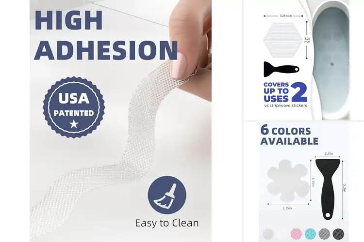 Detailed view of Best Non-Slip Bathtub Stickers