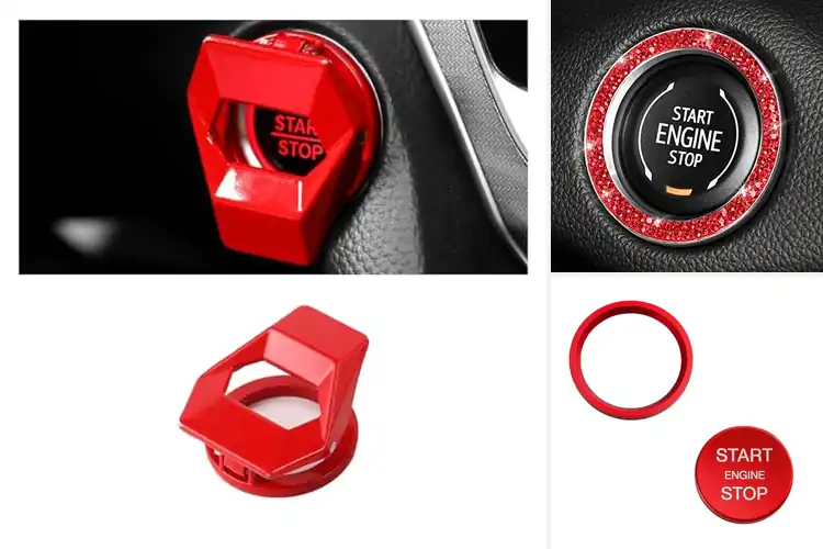 Detailed view of Best Red Car Button Covers