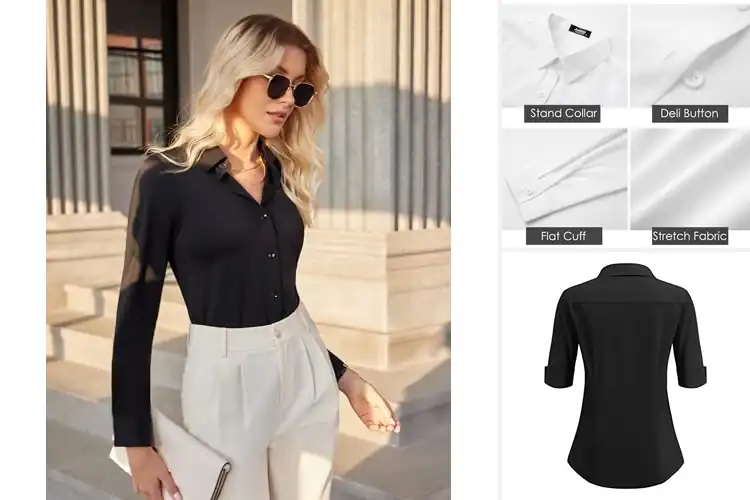 Detailed view of Best Stretch Button Downs For Women