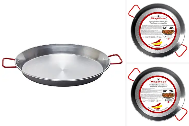 Detailed view of Best Traditional Valencian Paella Pans